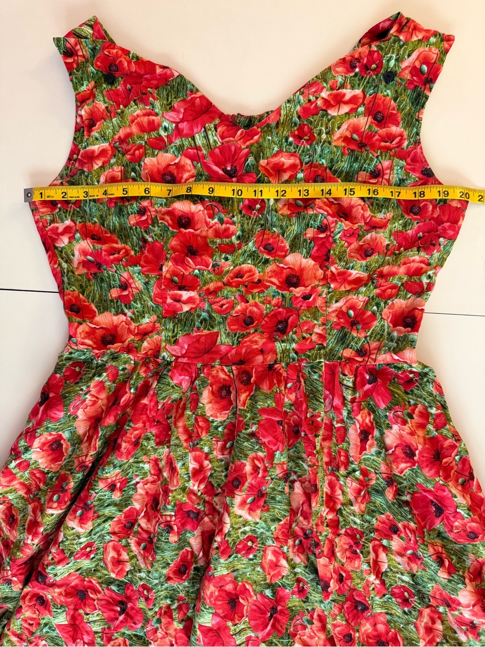 Poppy Field Red Retro Sleeveless Dress - Picture 2 of 5
